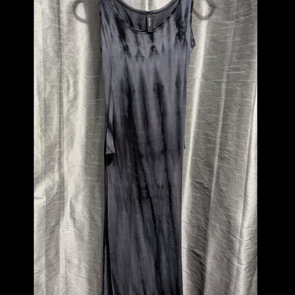 Rivetted Official Monsoon Tie Dye Grey Classic Slit Dress Medium - Picture 2 of 8